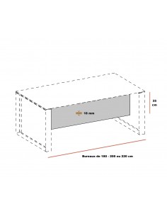 Voile de fond mélaminé pour bureaux X7 - Officity 2