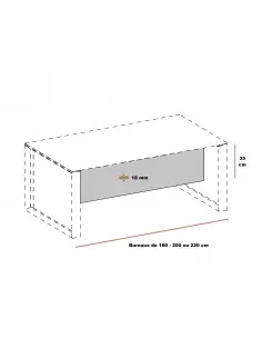 Voile de fond mélaminé pour bureaux X7 - Officity 2