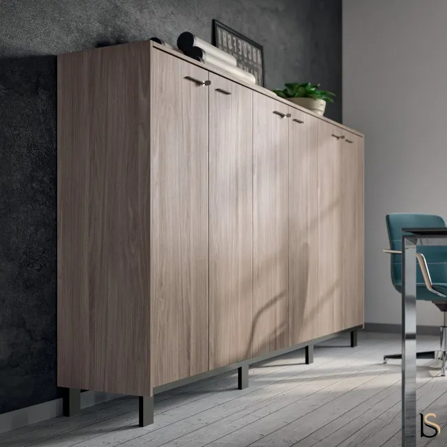 armoire de bureau 6 portes avec rangement pour classeurs