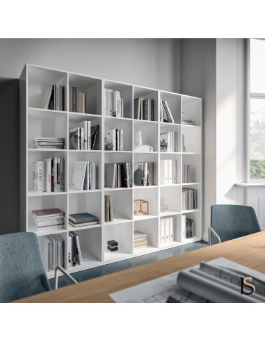 étagère multi-rangement 10 compartiments en bois quadrifoglio