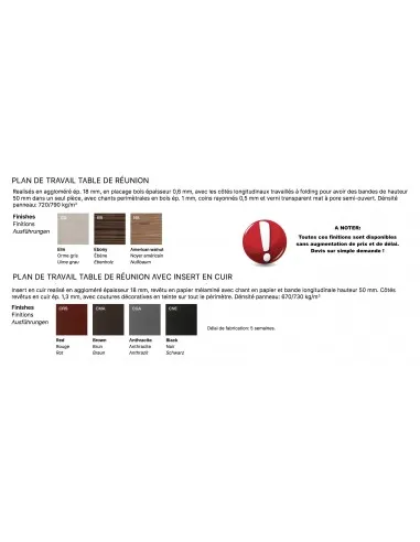 coloris disponible pour bureau d'angle officity E10