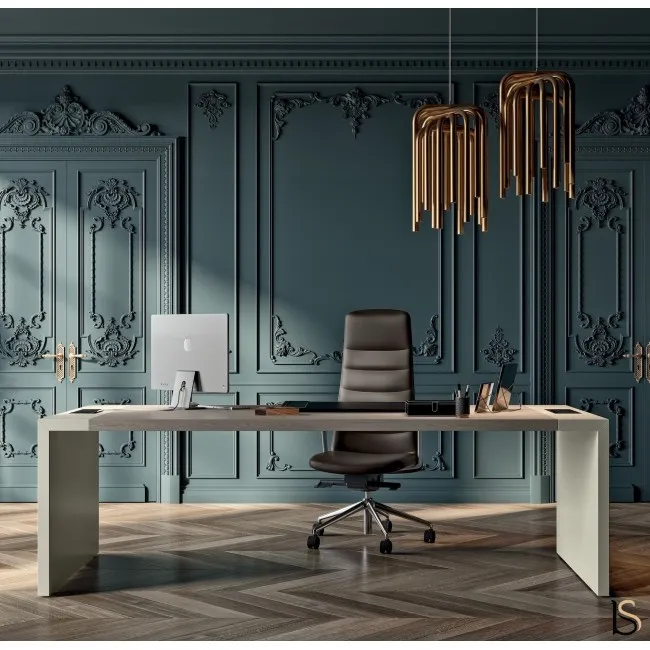 Bureau de Direction en bois et pieds laqués E10 - Quadrifoglio