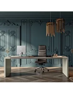 Bureau de Direction en bois et pieds laqués E10 - Quadrifoglio