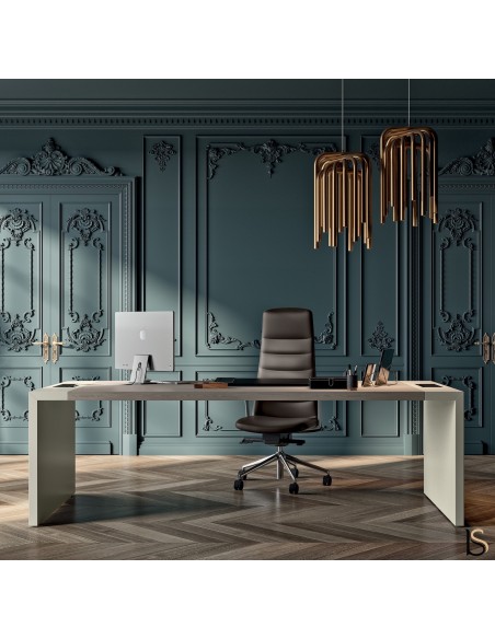 Bureau de Direction en bois et pieds laqués E10 - Quadrifoglio