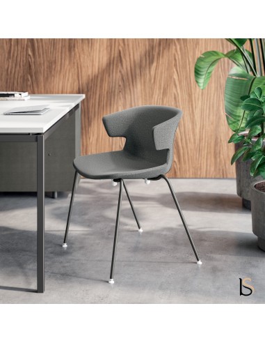 chaise de réunion en tissu Quadrifoglio série Cove