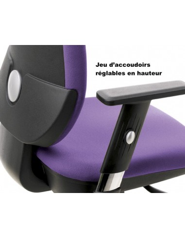 Siège de bureau Tertio haut dossier, avec mécanique synchrone - Sokoa