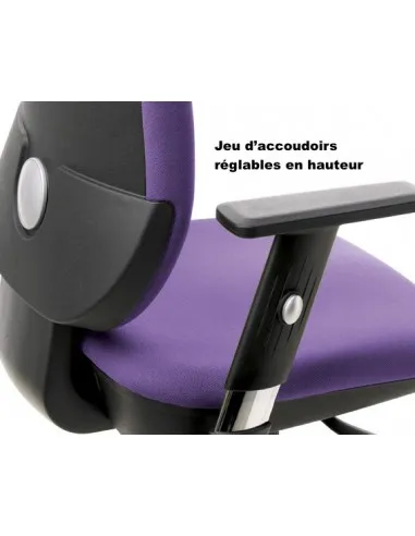 Siège de bureau Tertio haut dossier, avec mécanique synchrone - Sokoa