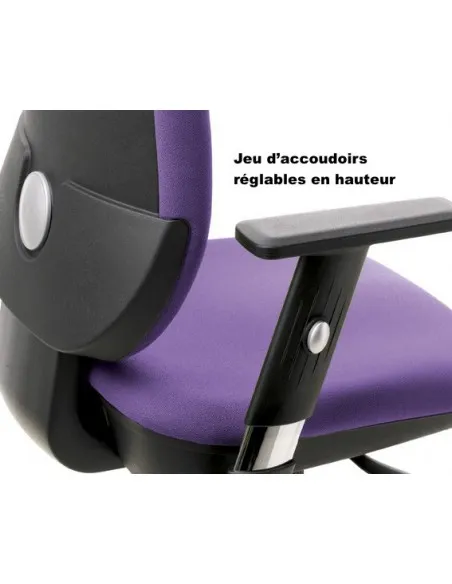 Siège de bureau Tertio haut dossier, avec mécanique synchrone - Sokoa