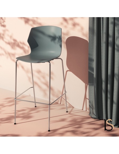tabouret haut No Frill - Movel Linea avec repose pieds