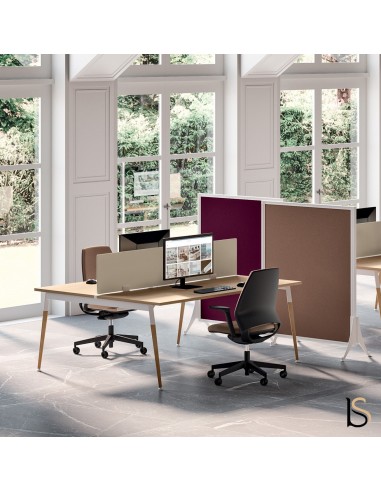 bureau bench 2 personnes style scandinave Officity X3