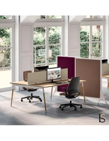 bureau bench 2 personnes style scandinave Officity X3