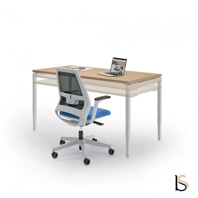 bureau individuel réglable en hauteur version 4 pieds Idea 01 - Quadrifoglio