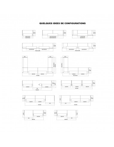 exemples de configurations bureaux accueil Z2 Officity - Quadrifoglio