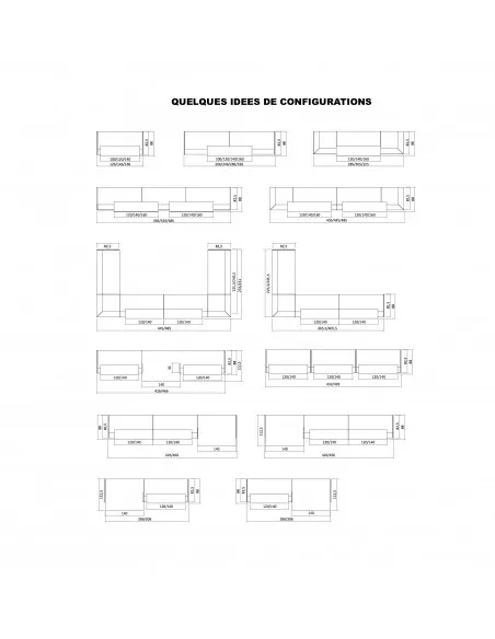 exemples de configurations bureaux accueil Z2 Officity - Quadrifoglio