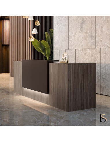 Banque d'accueil haut standing avec réhausse en cuir Z2 - Quadrifoglio