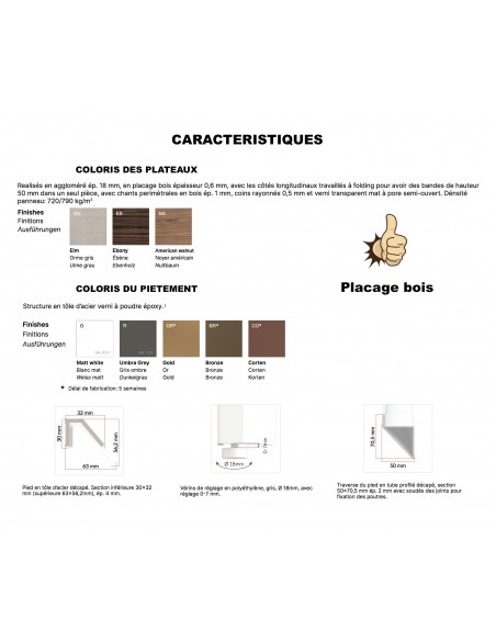 nuancier table de réunion Nine Officity