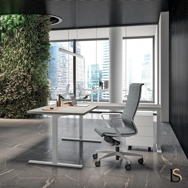 bureau avec retour Idea Tube Quadrifoglio - Officity