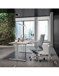 bureau avec retour Idea Tube Quadrifoglio - Officity