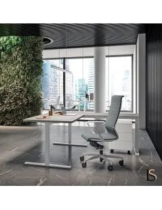 bureau avec retour Idea Tube Quadrifoglio - Officity