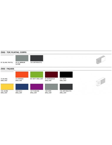 Armoire de bureau avec porte coulissante en stratifié, différents coloris disponibles, tiroirs de rangement de série.