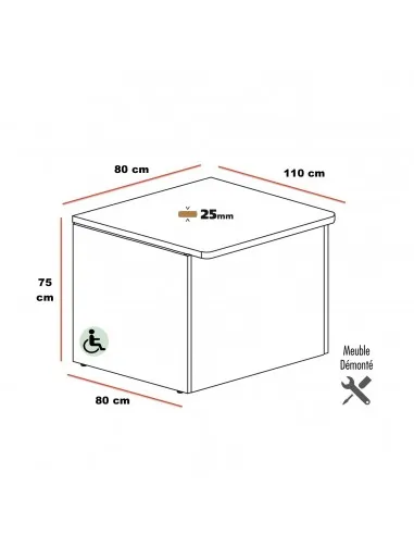 dimensions du module PMR Pano - Ofitres