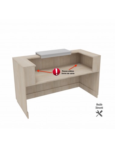 vue arrière de la banque d'accueil Delta de chez Mobel Linea