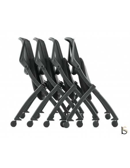 Chaise de réunion sur roulettes