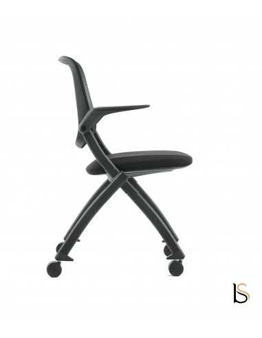 Chaise de réunion avec assise pliable