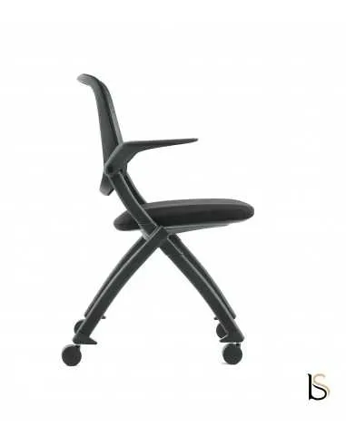 Chaise de réunion avec assise pliable