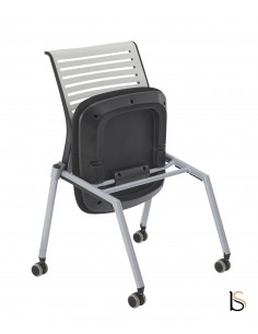 Chaise de réunion sur roulettes