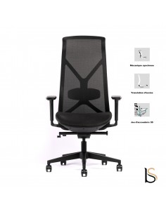 Fauteuil Manager tout résille avec accoudoirs 2