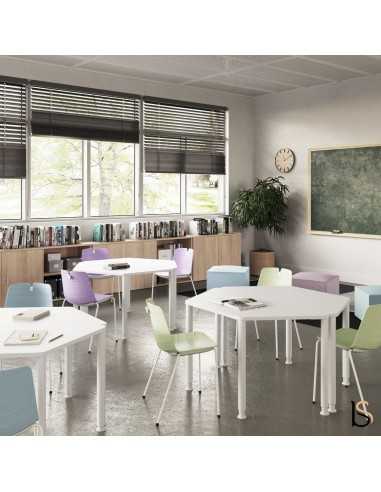 Table de réunion trapézoïdale Mobel Linea