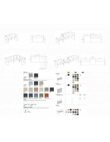 configurations disponibles pour banques d'accueil design professionnelles arteco