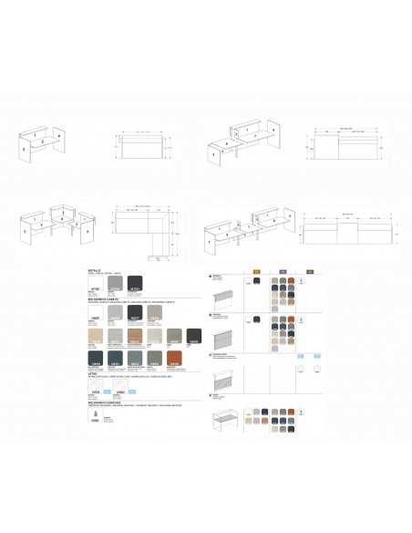 configurations disponibles pour banques d'accueil design professionnelles arteco