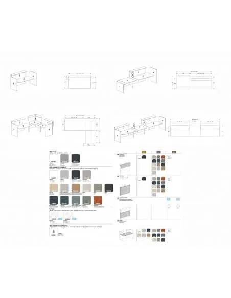 configurations disponibles pour banques d'accueil design professionnelles arteco