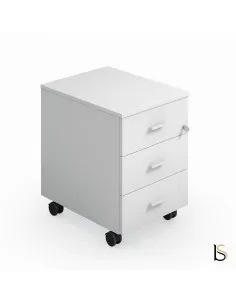 caisson mobile 3 tiroirs classiques coloris blanc Arteco