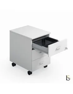 caisson mobile 3 tiroirs classiques coloris blanc Arteco 2
