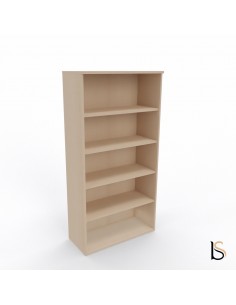 etagere de bureau version haute 4 tablettes en bois coloris hetre