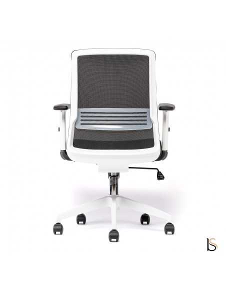 Siège bureautique bi-color noir et blanc Bali