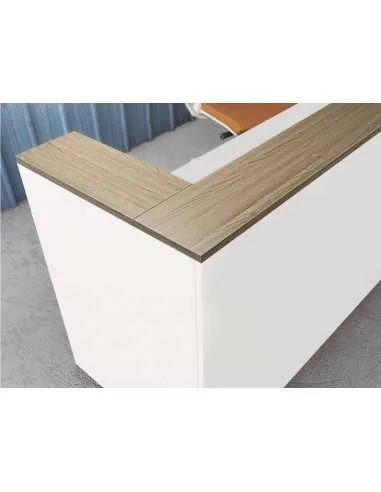 Banque d'accueil design bicolore Delta 1 personne professionnel