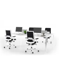 Siège de bureau Wi-Max finition blanc avec dossier résille de couleur - SOKOA 2