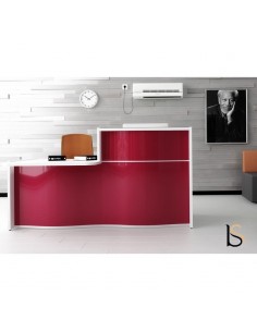 comptoir d'accueil design MDD modèle vague avec accès PMR intégré