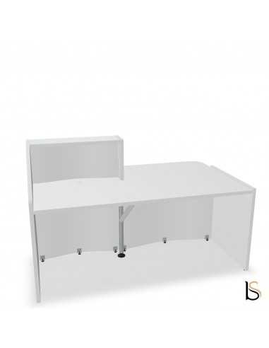 vue arrière du bureau d'accueil design MDD modèle vague avec accès PMR intégré