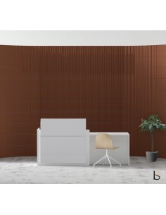 Comptoir d'accueil lumineux avec pmr à droite Ofitres pas cher