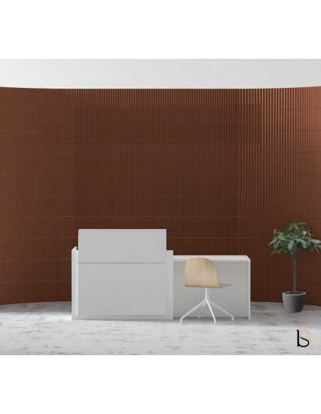 Comptoir d'accueil lumineux avec pmr à droite Ofitres pas cher