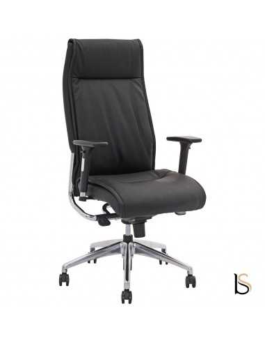 fauteuil manager haut de gamme imitation cuir noir