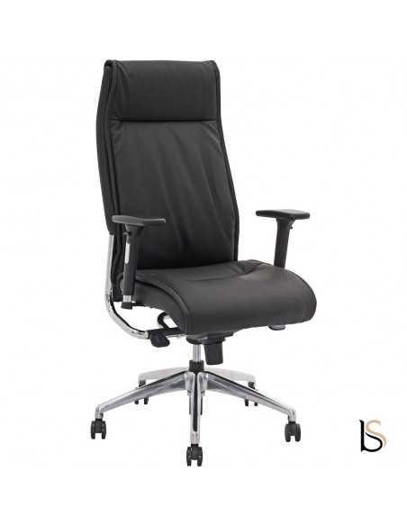 fauteuil manager haut de gamme imitation cuir noir