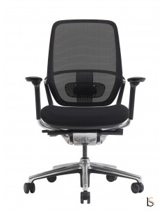 chaise bureautique avec dossier filet et accoudoirs 4D