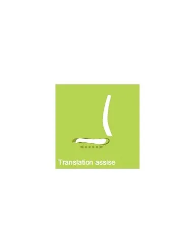 Siège de bureau Wi-Max finition blanc avec dossier résille de couleur - SOKOA