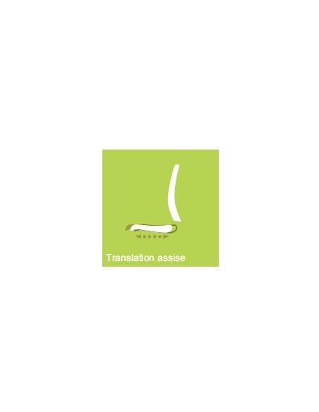 Siège de bureau Wi-Max finition blanc avec dossier résille de couleur - SOKOA